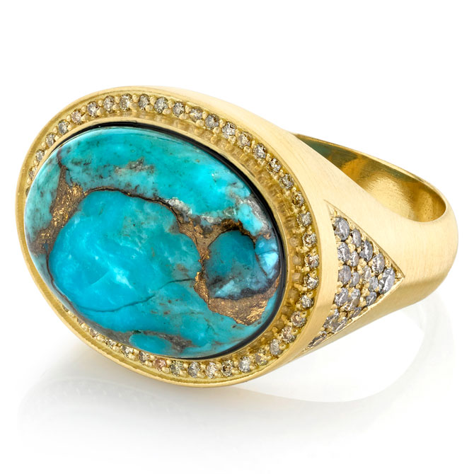 Andrea Fohrman men's turquoise ring