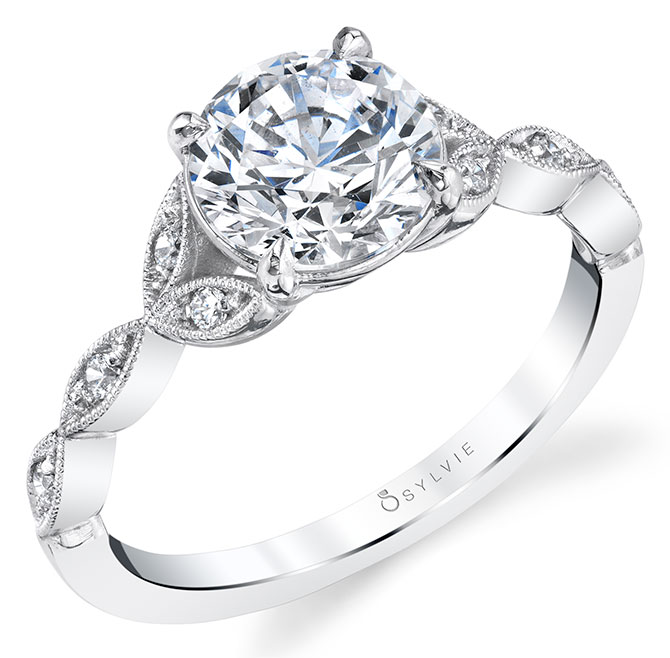 Sylvie vintage engagement ring