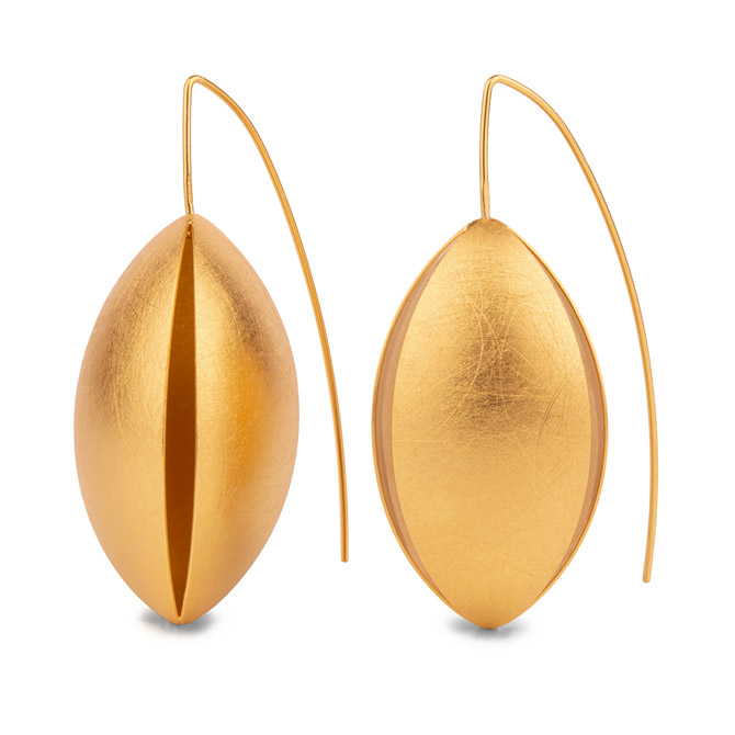 Zaremski gold drop earrings