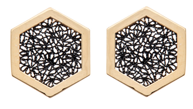 Chandally Hexagon earrings