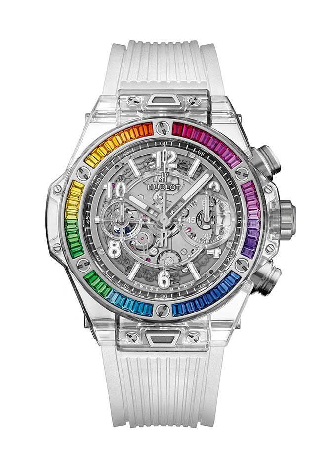 Hublot Big Bang unico rainbow sapphire watch