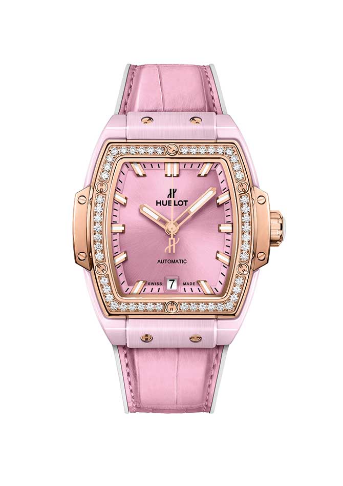 Hublot pink ceramic watch