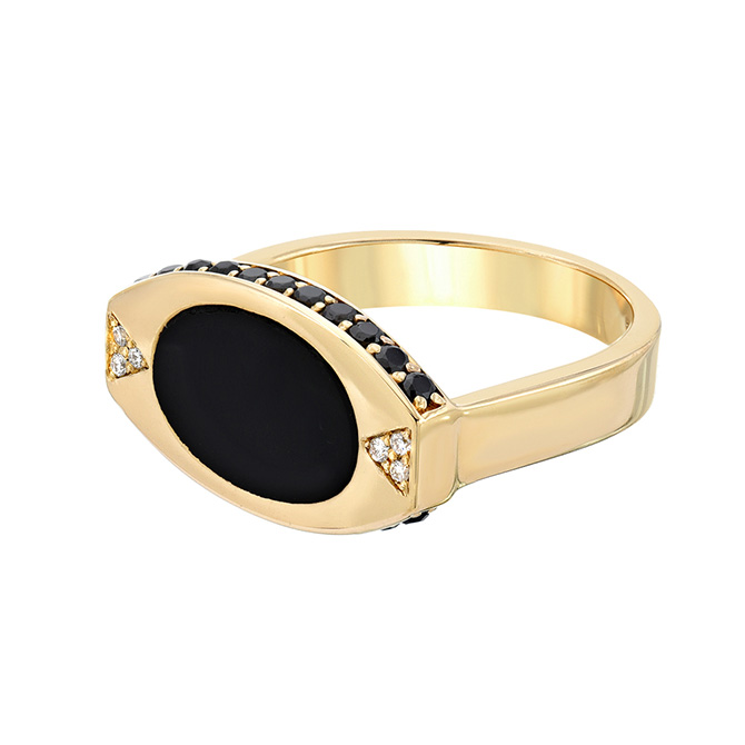 Dru Jewelry black signet ring