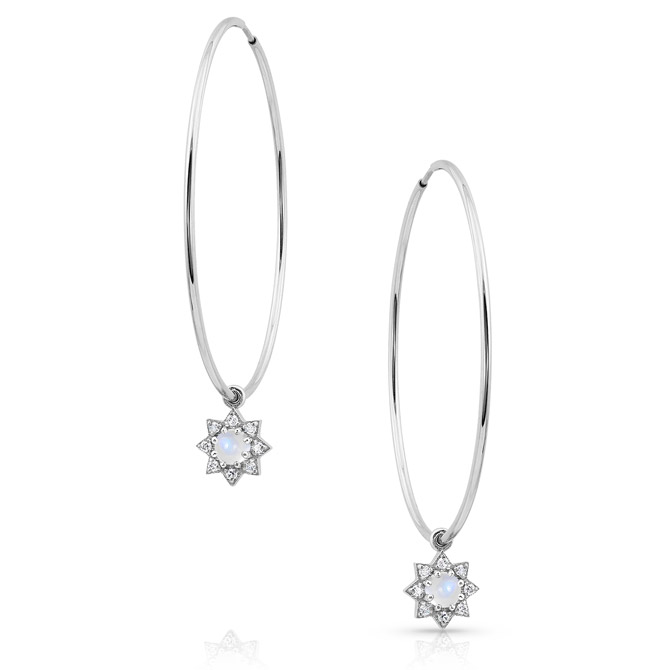 M Spalten Mini Starburst hoop earrings