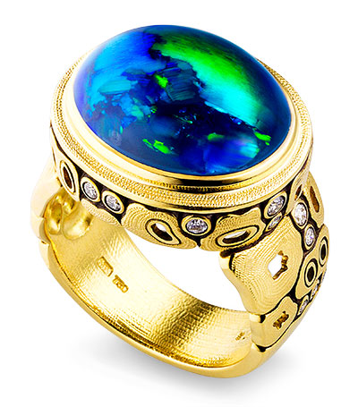 Alex Sepkus black opal ring