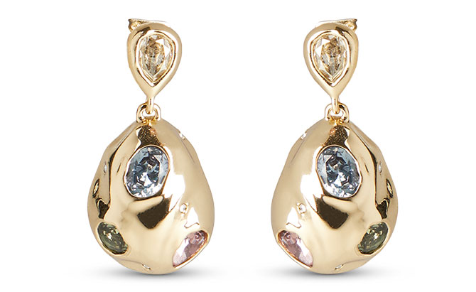 Alexis Bittar crumpled stone earrings