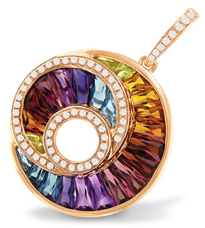 Bellarri cove multicolored gemstone pendant