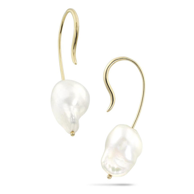 White Space Oona baroque pearl earrings