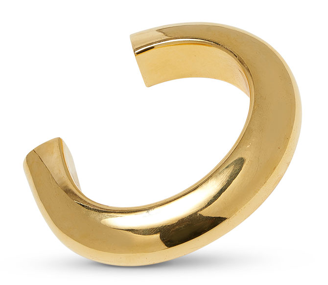Lizzie Fortunato gold plated brass Ridge cuff