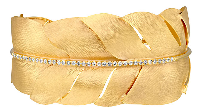 Marika Desert Gold feather cuff