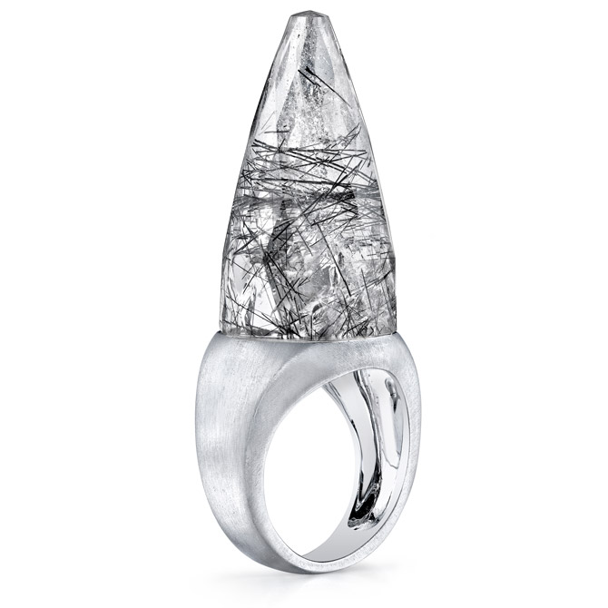 Karma El Khalil rutilated quartz Unicorn ring