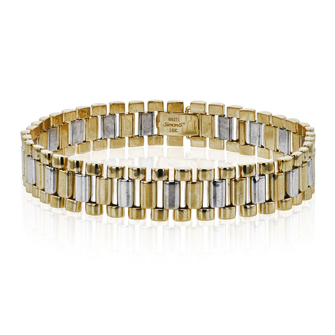 Simon G white and yellow gold bracelet