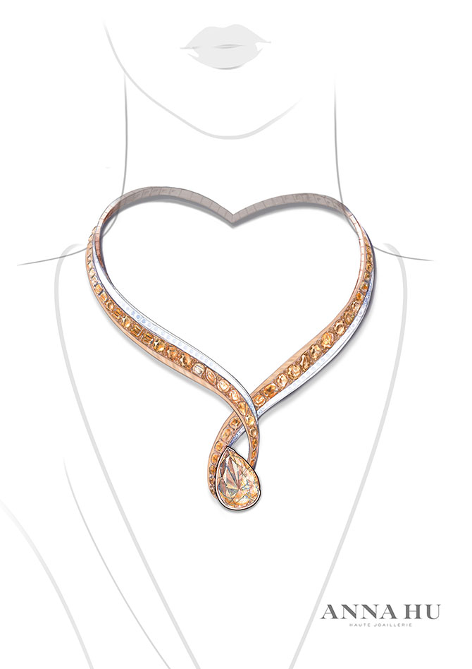 Anna Hu necklace rendering