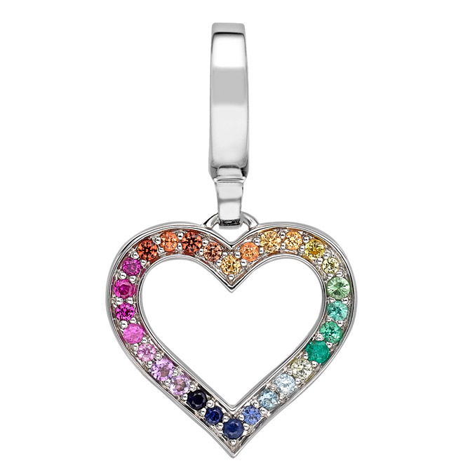 Theo Fennell rainbow heart necklace