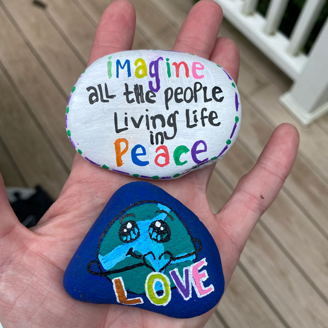 Lauren Kessler hand painted rocks