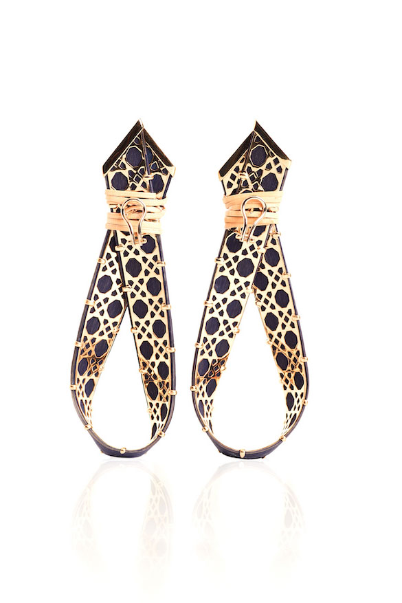 Silvia Furmanovich caning motif earrings