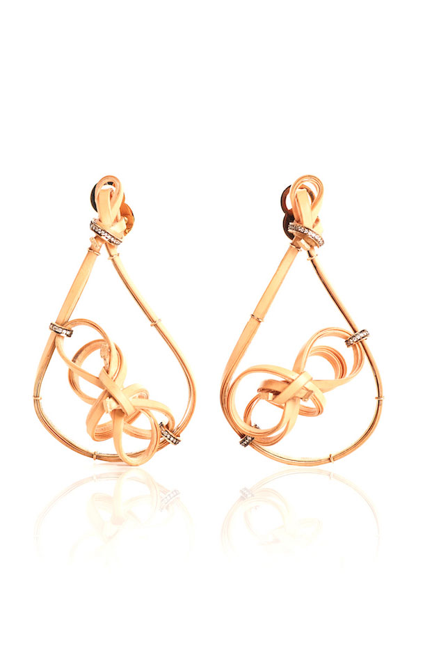 Silvia Furmanovich swirly bamboo earrings