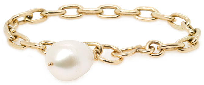 Zoe Chicco baroque pearl dangle bracelet