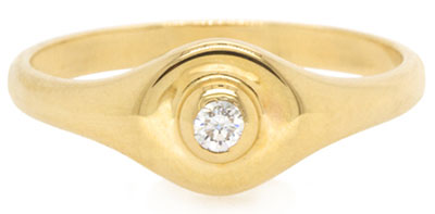 Zoe Chicco round signet ring