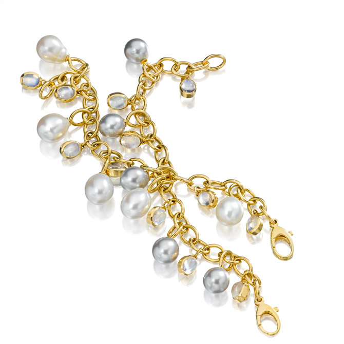 Assael pearl charm bracelet