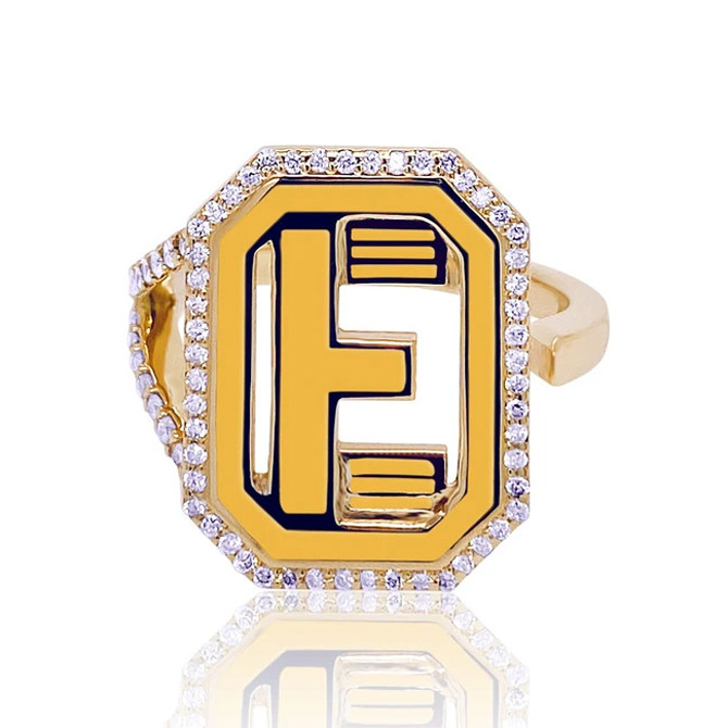 Colette Gatsby diamond initial ring