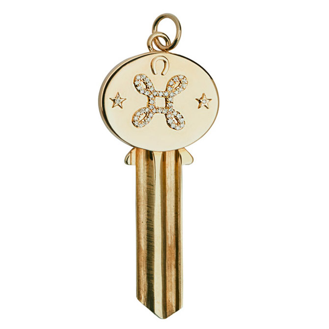 Foundrae True Love Golden Key pendant