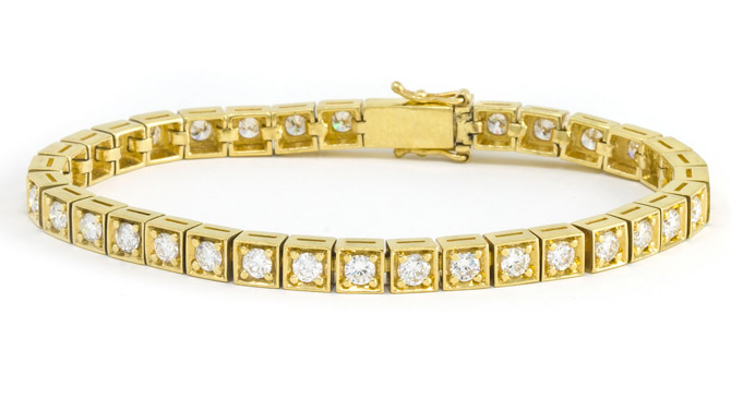 Jenna Blake diamond box link bracelet