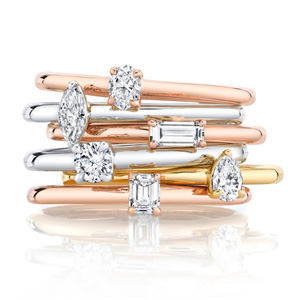 cartier stackable diamond rings