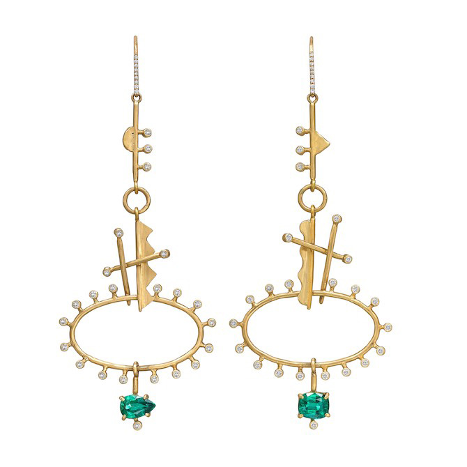 Margery Hirschey x Gemfields earrings