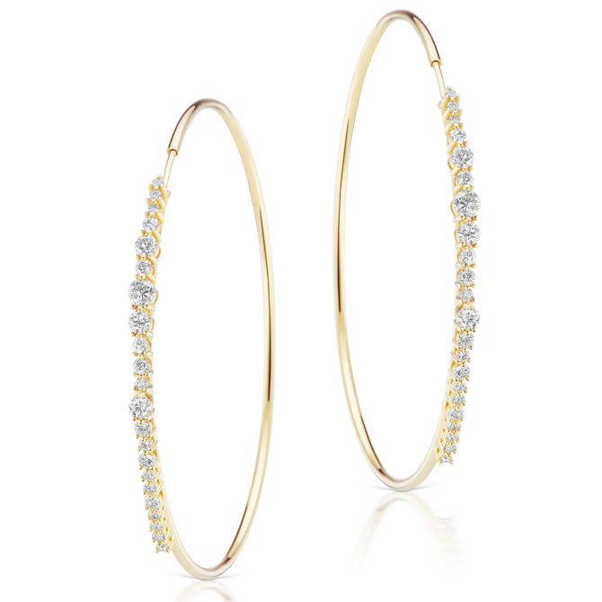 Michelle Fantaci Amaranthus large diamond hoops