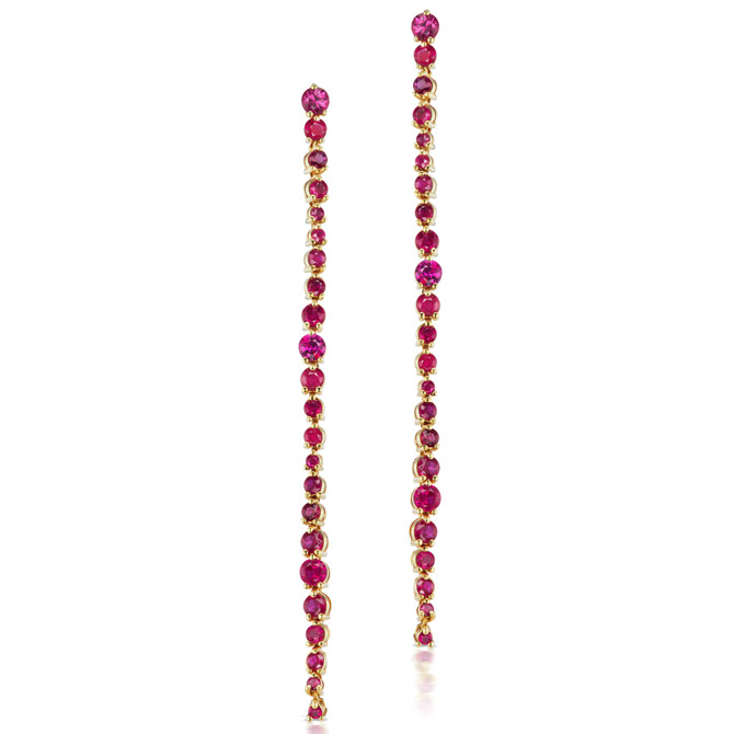 Michelle Fantaci Amaranthus ruby earrings