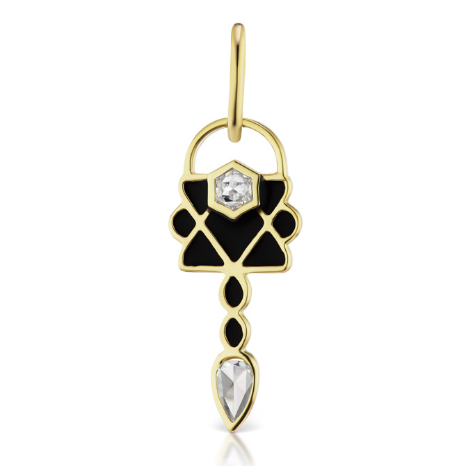 Michelle Fantaci rose cut Key charm