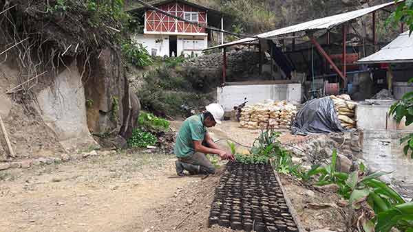 Artisanal gold miner at Gualconda Mine in Colombia