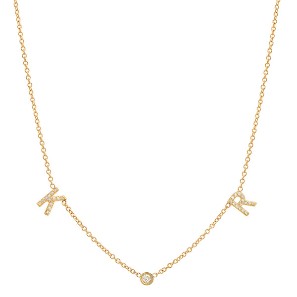 ByChari diamond initials necklace