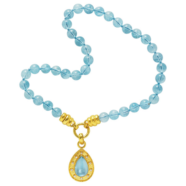 Elizabeth Locke gemstone bead necklace