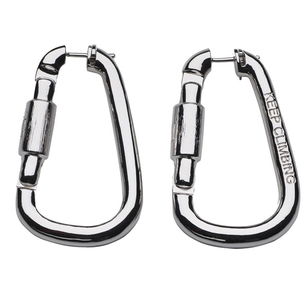 Nikao silver climbing hoops