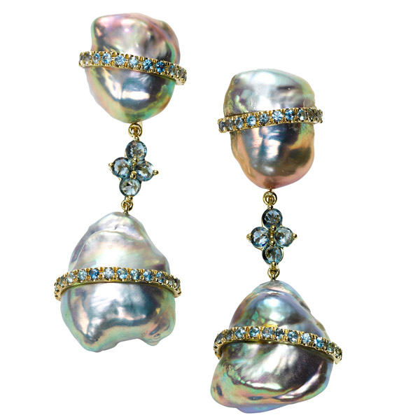 Rush Jewelry baroque pearl drop earrings