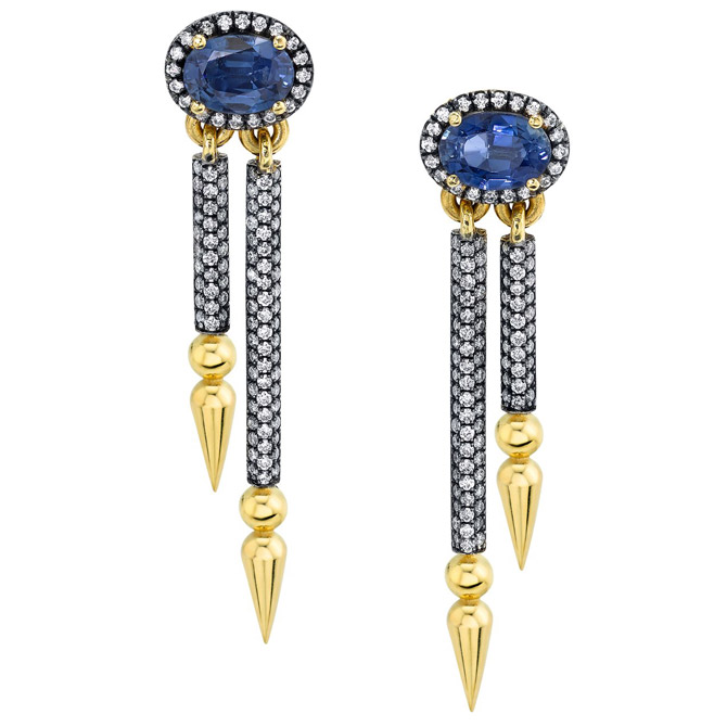 Sarah Hendler sapphire earrings
