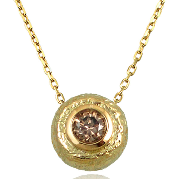 K Mita brown diamond pendant