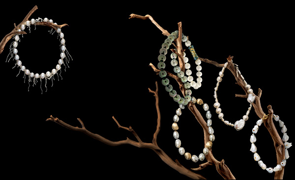Pearl strand necklaces
