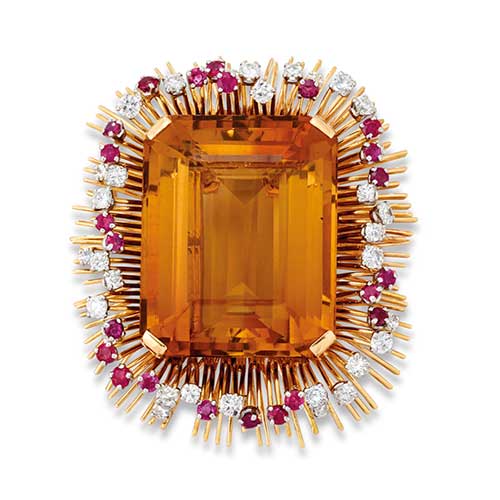 Christies citrine brooch