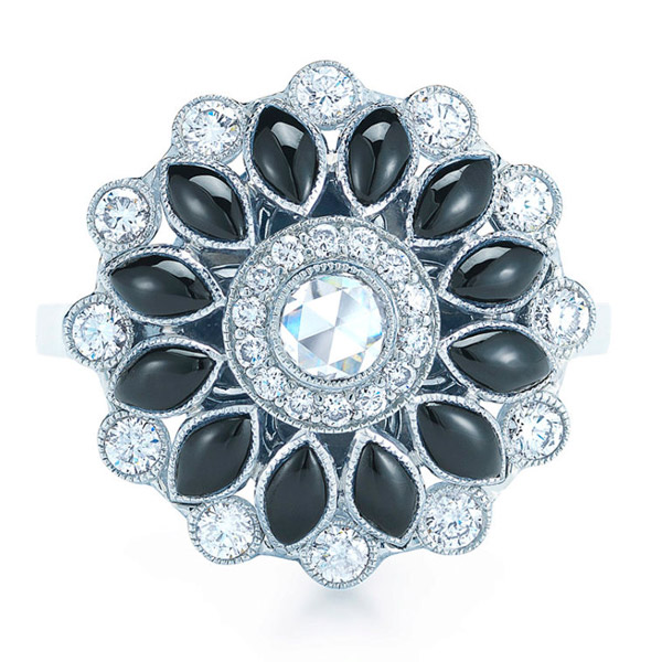 Kwiat vintage onyx diamond ring