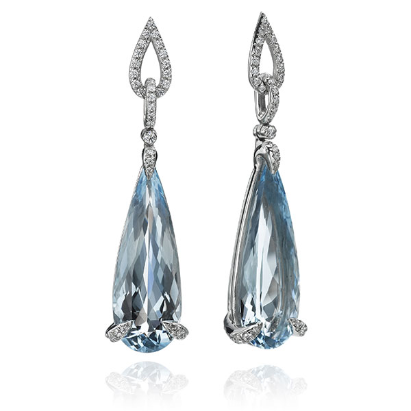 Mark Patterson Aura collection aquamarine earrings