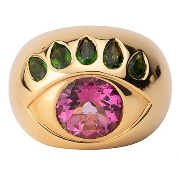 NeverNoT pink topaz eye ring