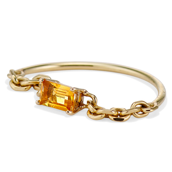 Senia yellow topaz Prisma ring