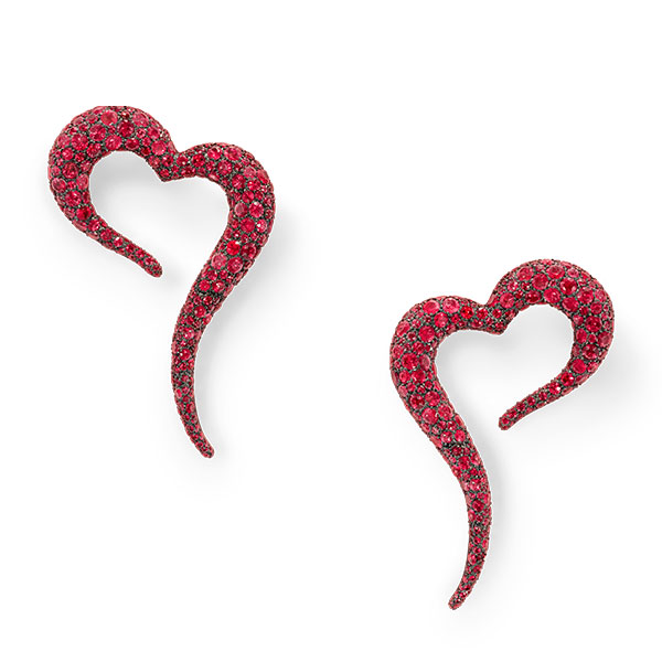Vanleles amor ruby earrings