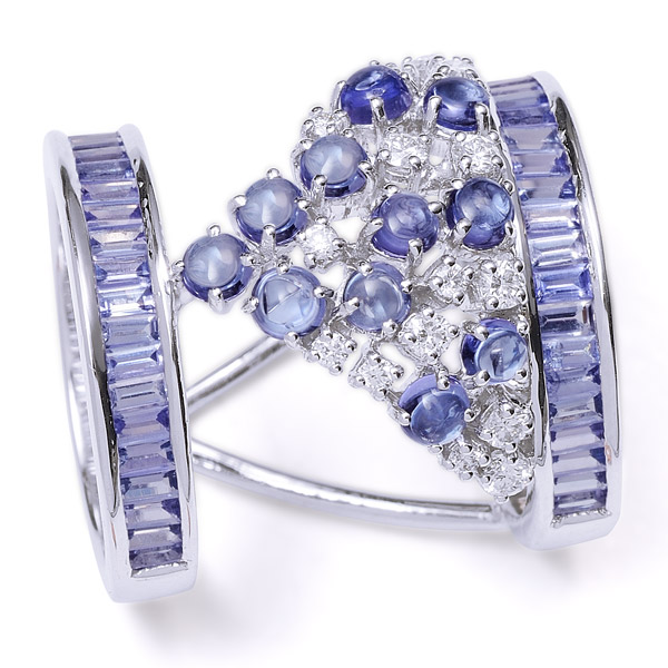 Ananya tanzanite scatter climber ring