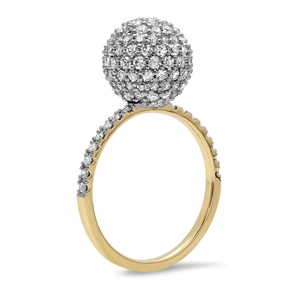 Eriness diamond disco ball ring