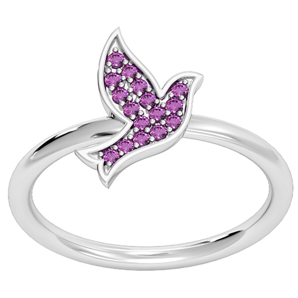 Girl Up Flying for Peace dove ring