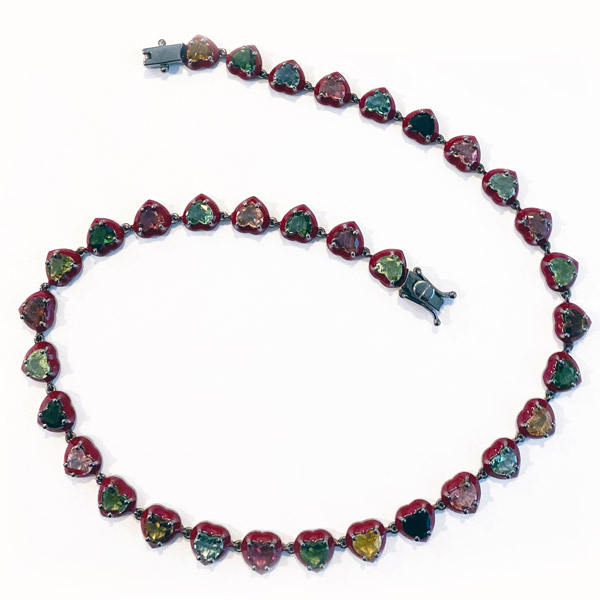 Nakard tourmaline heart necklace